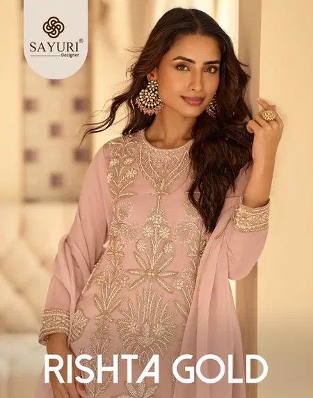 Rishta Gold By Sayuri Georgette Wholesale Readymade Suits Suppliers In Mumbai
